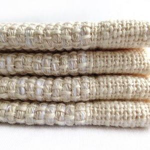 4 Placemats Woven Placemat White Sand Set of 4