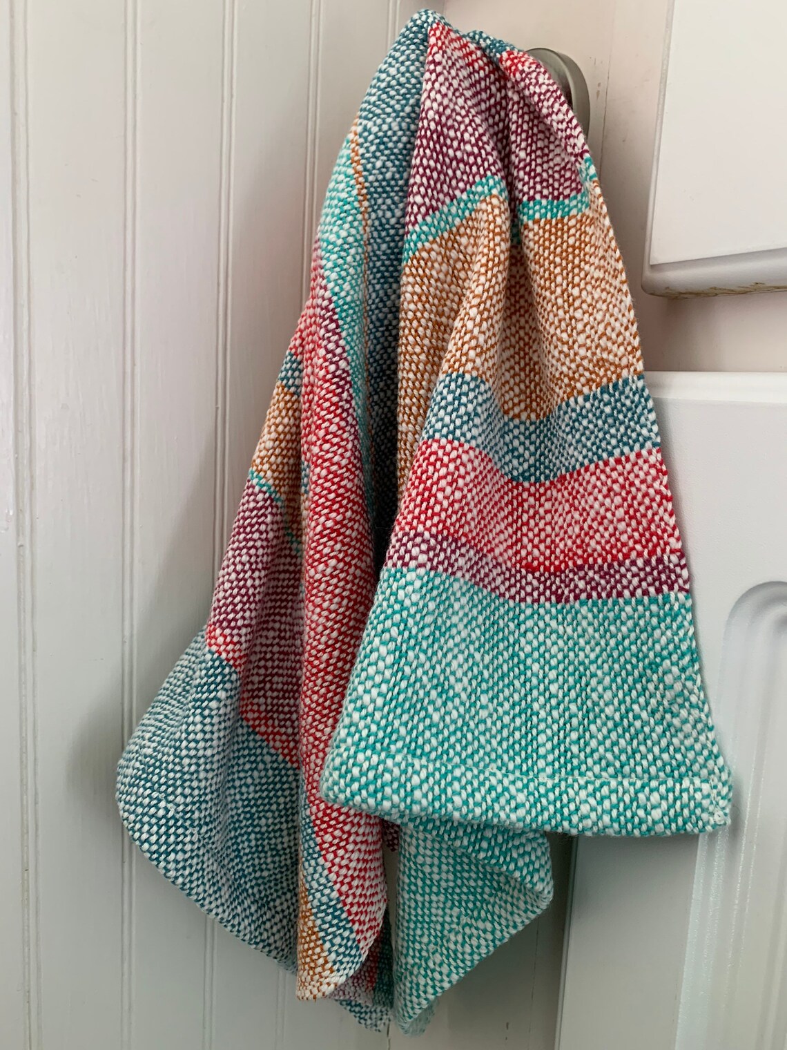 Woven Dish Towel Cotton Etsy