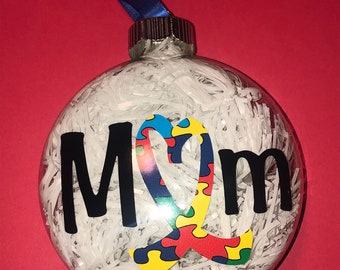 Loving MOM ornament for a mother with a child on the Autism Spectrum