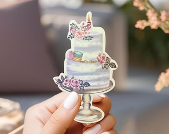 Adesivo per torta, torta alla moda, arte della torta Coquette, adesivo per bottiglia d'acqua, adesivo per laptop, adesivo femminile, adesivo per matrimonio, adesivo per torta stravagante