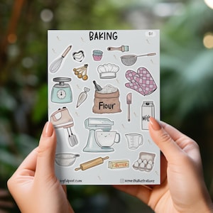 Food Themed Bakery Sticker – Baking Kitchen Sticker For Planners, Journals, Or Scrapbooking