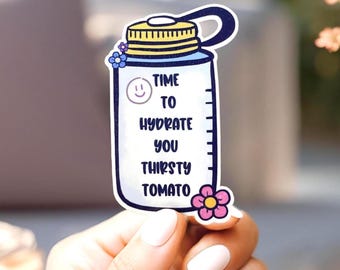 Drink water, Water Bottle Sticker, Stay hydrated sticker, Laptop Sticker, journaling notebook sticker,  Water Reminder