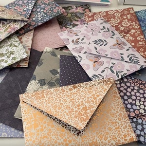 Double-Sided 5x7 Patterned Envelope Set Of 10 - Letters Envelope For Holding Photos, Ephemera & Little Objects