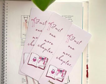 Nur ein Kapitel Lesezeichen, Geschenk für Buchliebhaber, laminierte Karton-Lesezeichen, niedliche Lesezeichen, Quasten-Lesezeichen, Buchliebhaber-Club, Leseratten-Geschenk