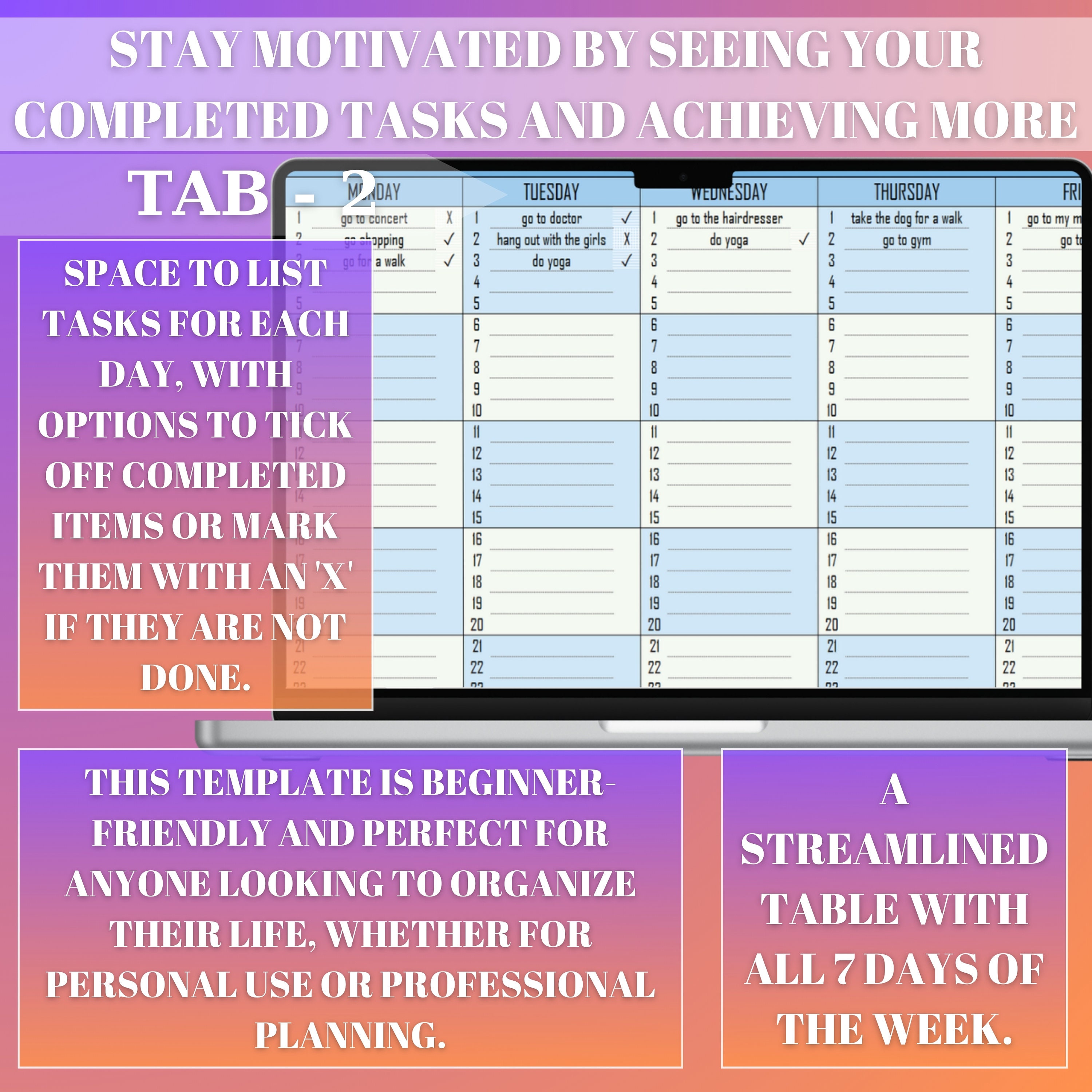 To-do List Excel Template Easy and Efficient Task Management Unique ...