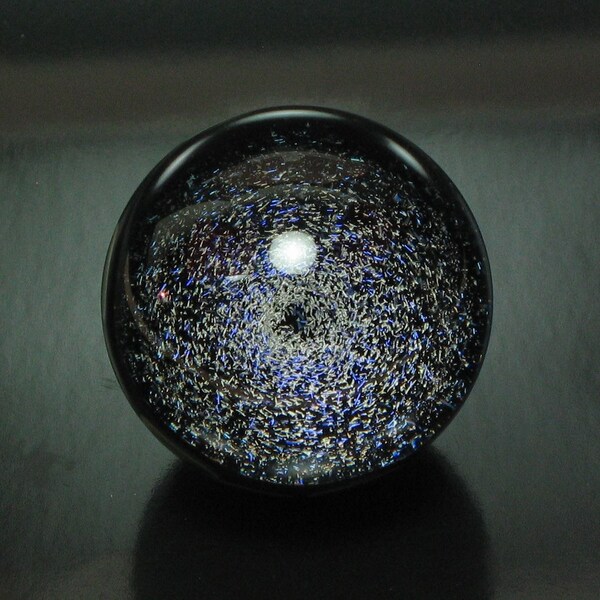 Flameworked Dichroic Galaxy Marble by Emmett Hollander