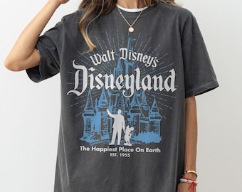 Retro Walt Disney’s Disneyland Est. 1955 Shirt, The Happiest Place On Earth Tee, Walt Disney & Mickey Mouse, Disney Family Trip Shirt