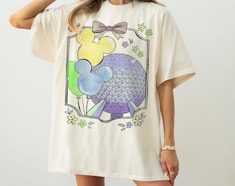 Retro Coquette Bow Disney EPCOT T-Shirt, EPCOT World Tour 1982 Tee, Disney World Family Matching Shirt, Disney Trip Vacation Tee