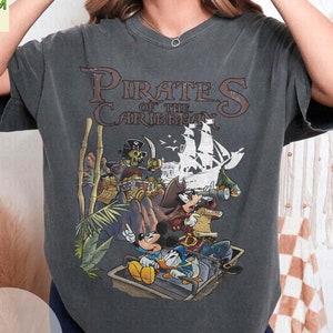 Vintage Pirates of the Caribbean Disney Trip Shirts, Mickey Pirates Shirt, Disney Trip 2025 Shirt, Mickey Caribbean Tee, Disneyland Shirt