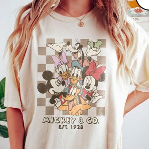 Vintage Comfort Color Mickey & Co Est 1928 Shirt, Disney Mickey And Friends Shirt, Disney Shirts, Disney Trip 2024 Shirt, Disneyland Shirts