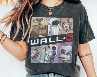 Retro Disney Pixar Wall-E Shirt, Disney Character Shirt, Wall-E Triangles And Eve, Disneyworld Shirt, Disneyland Shirt, Disney Family Shirt