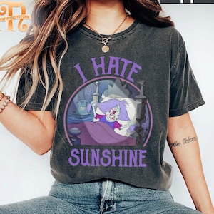 Camicia retrò Disney Villains Mad Madam Mim I Hate Sunshine Retro Comfort Colors, La Spada nella Pietra Camicie unisex, Camicia Disney Trip 2024