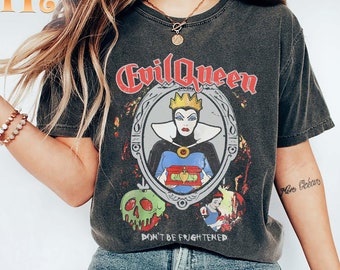 Retro 90s Disney Snow White Evil Queen Don't Be Frightened Portrait Comfort Color Shirt , Snow White Evil Queen Shirts, Disney Trip 2024 Tee