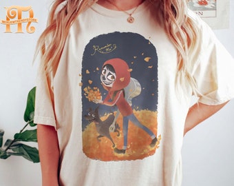 Chemise rétro Disney Pixar Coco Miguel Comfort couleurs, chemise Un Poco Loco, chemise Coco Miguel et Dante, chemises Disneyworld, chemise Disney Pixar