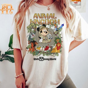 Vintage Disney Animal Kingdom Mickey Safari Shirt, Retro Animal Kingdom Comfort Colors Shirt, Disney Safari Trip Shirt, Disneyworld Shirts