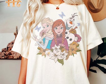 Disney Floral Elsa Princess Shirt, Frozen Elsa Woman's Shirt, Disney Elsa Princess Shirt, Gift for her, Disneyland Shirt, Disney Woman Shirt