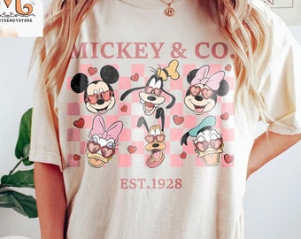 Mickey And Co Hearts Shirt, Disney Valentines Shirt, Mickey And Friends Valentine Shirt, Valentines Day Shirt, Disney Trip Couple Shirt