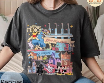 Retro Disney Hollywood Studios Shirt, Mickey and Friends Hollywood Tower, Disney Toy Story Shirt, Star Wars Shirt, Disney Trip 2025 Shirt