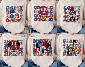 Mickey and Friends 4th Of July Shirt, Mickey Friends Shirt, Patriotic Memorial Day Tee, Disney 4th of July Shirt, 4th July Shirt, Disney Tee