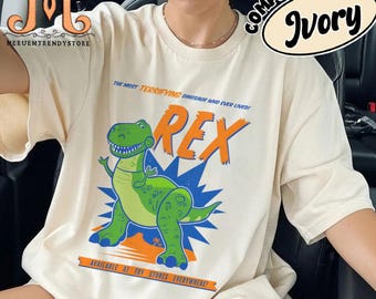 Shirt Disney Pixar Toy Story Rex dinosaurusportret – Buzz Lightyear & Woody Tee, Disney Parks WDW Disneyland-shirt familievakantie cadeau
