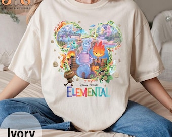 Shirt Disney Pixar Elemental, Shirt Elemental Characters, Shirt Elemental 2023, Ember Lumen, Alan Ripple Tee, Shirt Gale, Shirt Disney Trip, Shirt Disney Trip