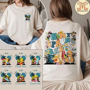 Gepersonaliseerde Mickey & Friends Spring Break 2025-shirt