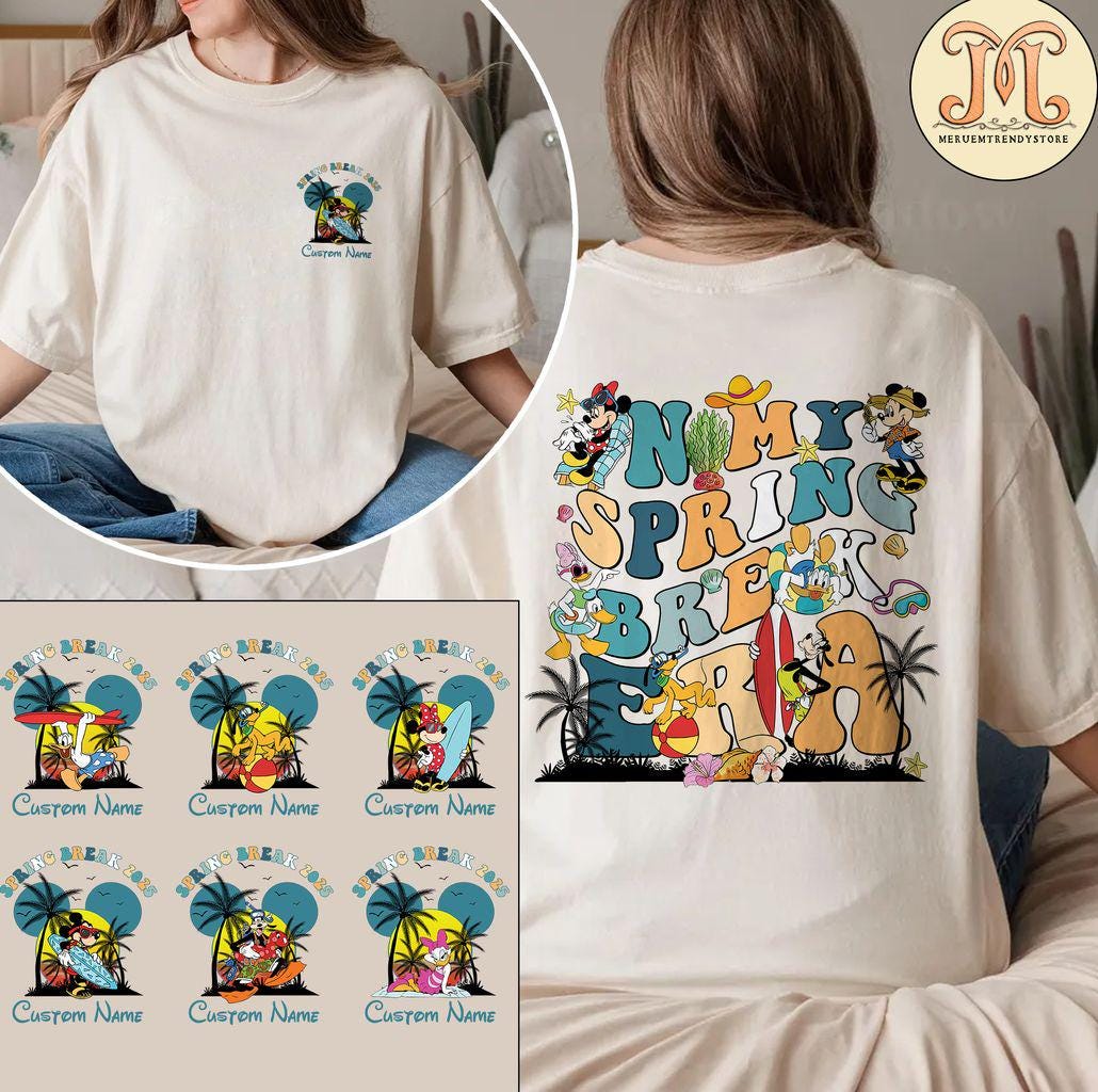 Personalized Mickey & Friends Spring Break 2025 Shirt