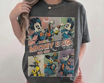 Vintage Disney Mickey & Friends Halloween 1928 Shirt – Mickey Not-So-Scary Party Tee, Disney Family Trip Shirts, Disney Halloween Trip Shirt