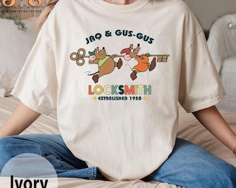 Vintage Askungen Jaq och Gus-Gus låssmedskjorta - Disneyland-resa