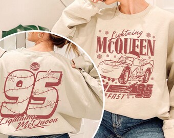 Vintage Lightning McQueen Christmas Shirt, Radiator Springs Christmas Tee, Rusteze Cars Christmas Shirt, Cars Characters Christmas Tee