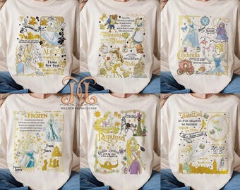 Retro Disney Princess Comfort Colors Shirt, Princess Shirt, Disneyworld Girls Trip Shirt, Disneyland Vacation Shirt, Princess Matching Tee