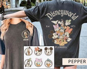 Custom Disneyworld 1971 Shirt: Retro Mickey and Friends Family Tee
