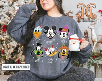 Camiseta de Halloween de Mickey y sus amigos con lazo coqueto, camiseta retro de Halloween de Disney, camiseta familiar a juego de la fiesta "Mickey no tan aterrador", camisetas de Disney