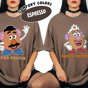 Disney Toy Story Mr And Mrs Potato Head Couple Matching Shirts, Spud Muffin Sweet Potato Magic Kingdom Disneyland Trip Tee, Disney matching