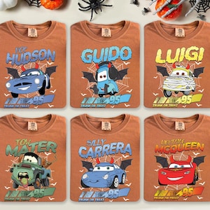 Retro Cars Movie Characters Halloween Shirt, Cars Movie Halloween Shirt, Disney Halloween Shirt, Halloween Party Tee ,Disney Halloween Trip