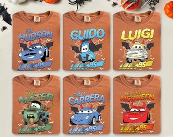 Retro Cars Movie Characters Halloween Shirt, Cars Movie Halloween Shirt, Disney Halloween Shirt, Halloween Party Tee ,Disney Halloween Trip