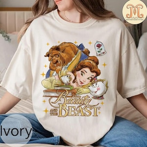 Retro Die Schöne und das Biest Komfort Farben Shirt, Disney Belle Prinzessin Shirt, Disney Girl Trip Shirt, Disney Prinzessin T-Shirt, Disney Trip 2025