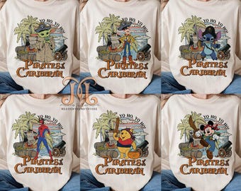 Personnalisez tous les personnages Chemise pirates Disney, Yo Ho Yo Ho Une vie de pirate pour moi Mickey et ses amis Chemise croisière Disney, croisière en famille Disney