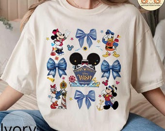 Vintage Mickey & Friends Disney Cruise Line Shirt, Disney Wish Fantasy Magic Wonder 2025 Matching Tee, Family Cruise Gift, Disney Family Tee