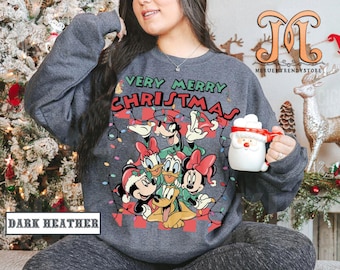 Retro Disney Christmas Shirt, Mickey And Friends Christmas Shirt, Disney Family Christmas Shirt, Matching Disney Christmas Shirt, Xmas Shirt