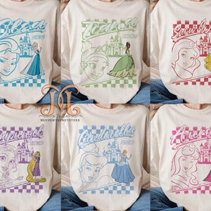 Vintage shirt Disney Princess, T-shirt sprookjeskasteel, shirt Disney World Princess, T-shirt Disneyland, T-shirt Magic Kingdom, familievakantie Disney