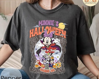 Disney Minnie Halloween Shirt, Trick Or Treat Shirt, Halloween Cute Shirt, Spooky Season Shirt, Halloween Pumpkin, Halloween Trip Shirt