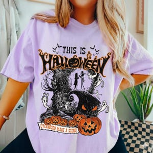 Retro Nightmare Before Christmas Shirt, This Is Halloween Tee, Jack Skellington Sally Shirt, Oogie Boogie Bash 2026 Shirt, Disney Halloween image 3
