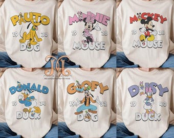 Vintage Disney Micky und Freunde Shirt, Mickey Grafik T-Shirt, Disney Trip Shirt, Disney Urlaub Shirt, Disney Familie Shirt