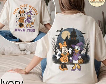Disney Minnie Daisy Halloween Sweatshirt, Girls Just Wanna Have Fun Shirt, Disney Besties Shirt, Disneyworld Shirt, Disney Halloween Shirt