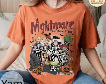 Camiseta vintage de Toy Story para Halloween: Buzz, Woody y Rex (esqueleto)