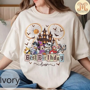 Mickey Mouse and Friends Spooky Birthday Shirt – Halloween Group Shirt – Matching Trick or Treat Tee – Retro WDW Haunted Birthday Shirt