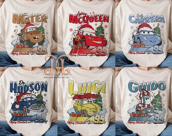 McQueen Cars & Friends Christmas Shirt, Disney Holiday Tee, Family Christmas Shirt, Lightning McQueen Christmas T-Shirt, Disneyland Holiday