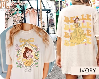 Retro Comfort Colors Disney Belle Shirt, Disney Princess Shirt, Disney Girl Trip Shirt, Disney Group Shirt, Disney Trip 2025 Shirt