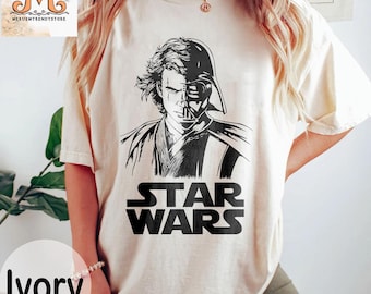 Vintage Star Wars Shirt: Anakin Skywalker & Darth Vader Portrait